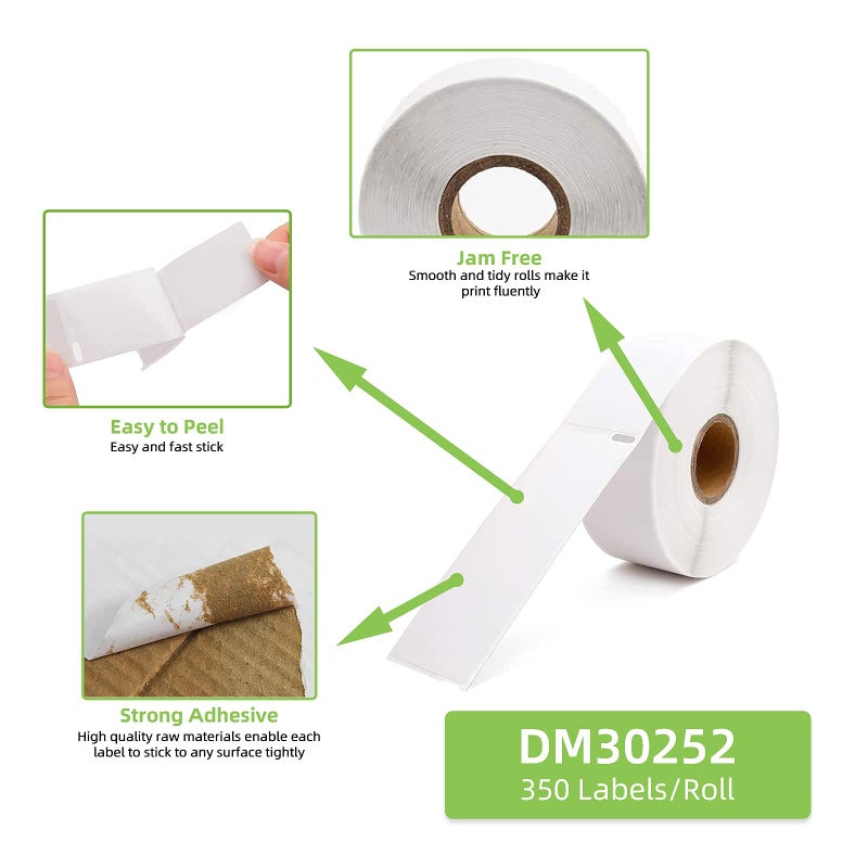 أي تسمية Anylabel متوافق مع 1-1/8" x 3-1/2" استبدال الملصقات الحرارية المباشرة لـ DYMO 30252 الرموز الشريطية لعنوان البريد، متوافق مع طابعات سطح المكتب Rollo وDYMO 4XL وZebra (24 لفة، 350 ملصق/لفة) - Image 4